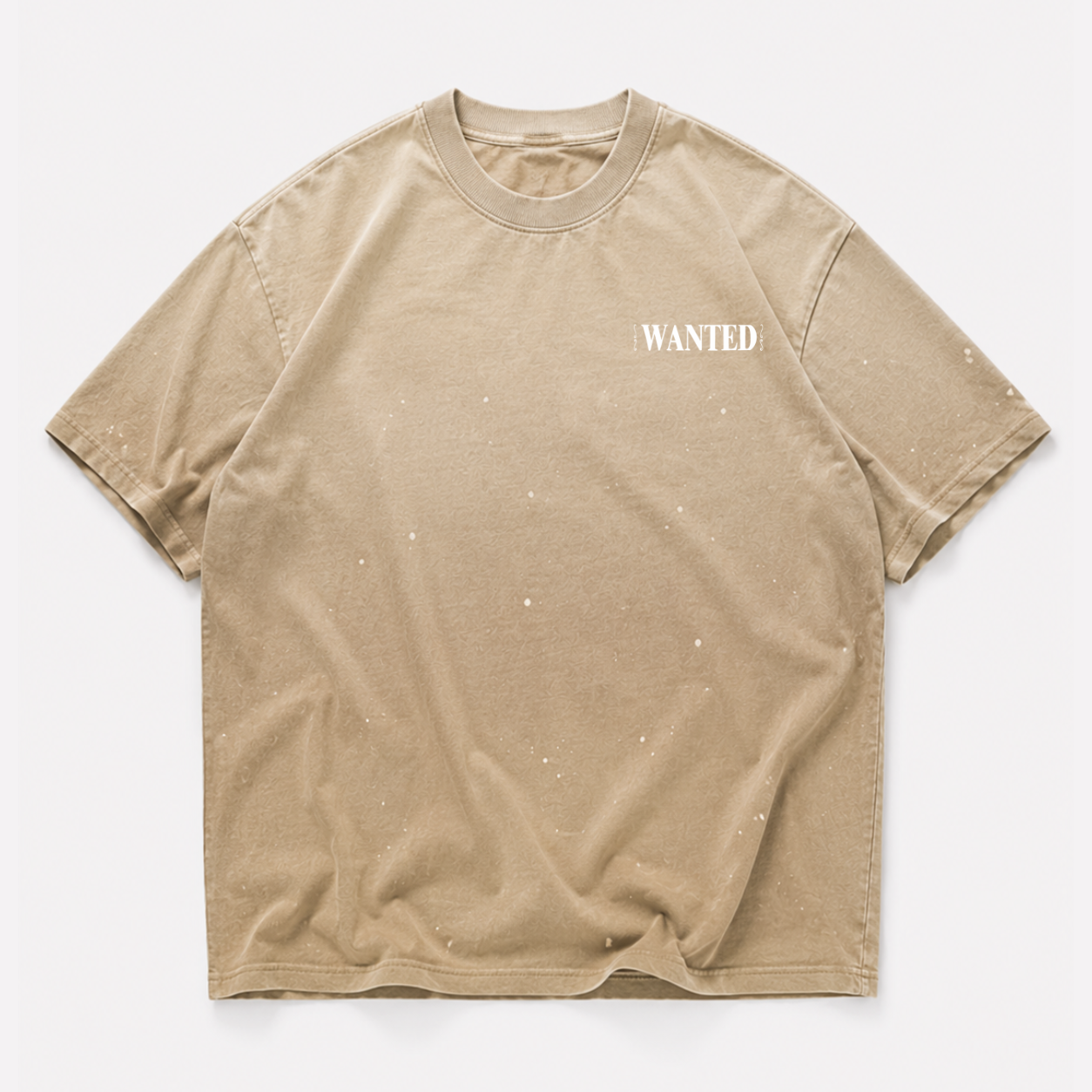 KING OF HELL BEIGE WASHED TEE